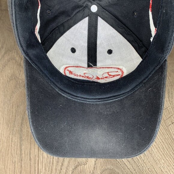 Dale Jarrett Racing Cap Hat Otto Collection Adjustable Black Patriotic Flames - Picture 11 of 11